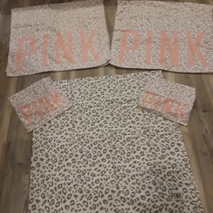 VICTORIA'S SECRET PINK Shower Curtain & Towels